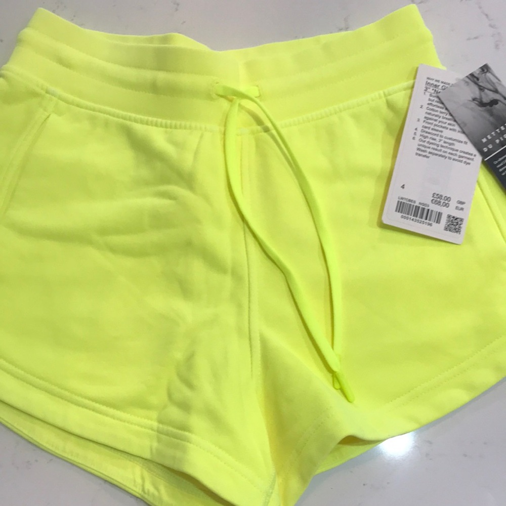 NWT Lululemon shorts 3” inseam.